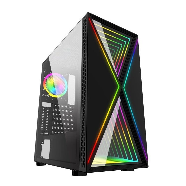 2020 высококачественный чехол для компьютера H36 ATX игровой чехол для ПК со стеклянной светодиодной лентой