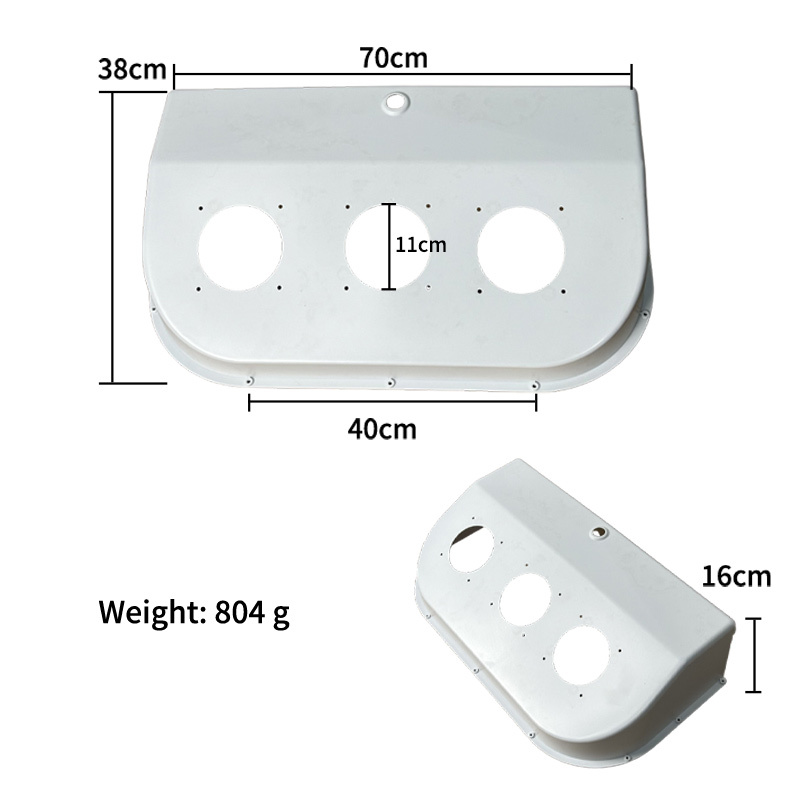 Longhey Freezer Spare Parts Fridge Motor Cover for Three Doors Frigobar With 3 Fans Ports Freezer Evaporator Shell OEM ODM