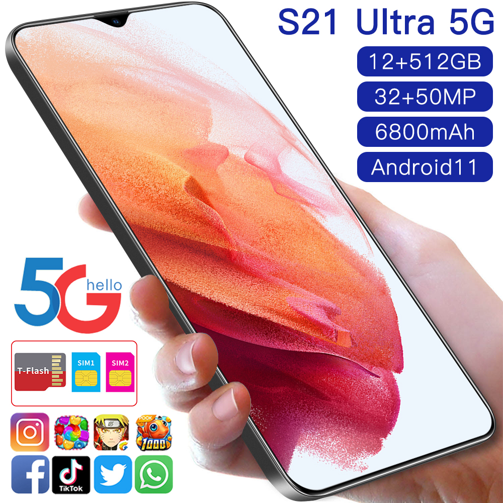 free shipping drop shipping buy S21+Ultra 5G with tv function customized smart mobile phone telephone Smartphone S21+Ultra 5G