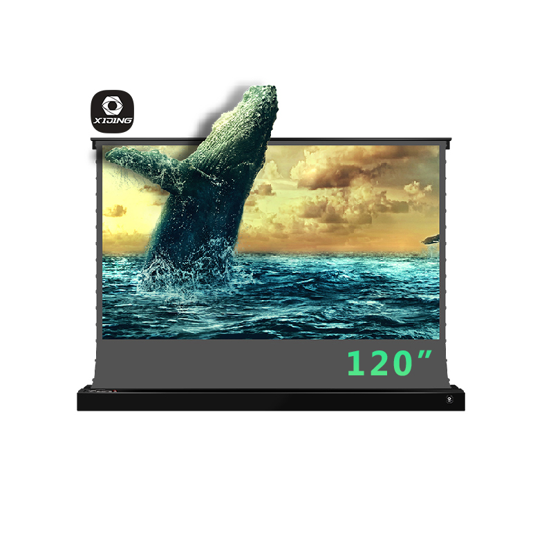 XIJING A1 ALR 120 дюймовым HD монитором под управлением для домашних животных с украшением в виде кристаллов моторизованная Вкладка-напряженность электрического пола рост далекий бросок проектор проекционный экран