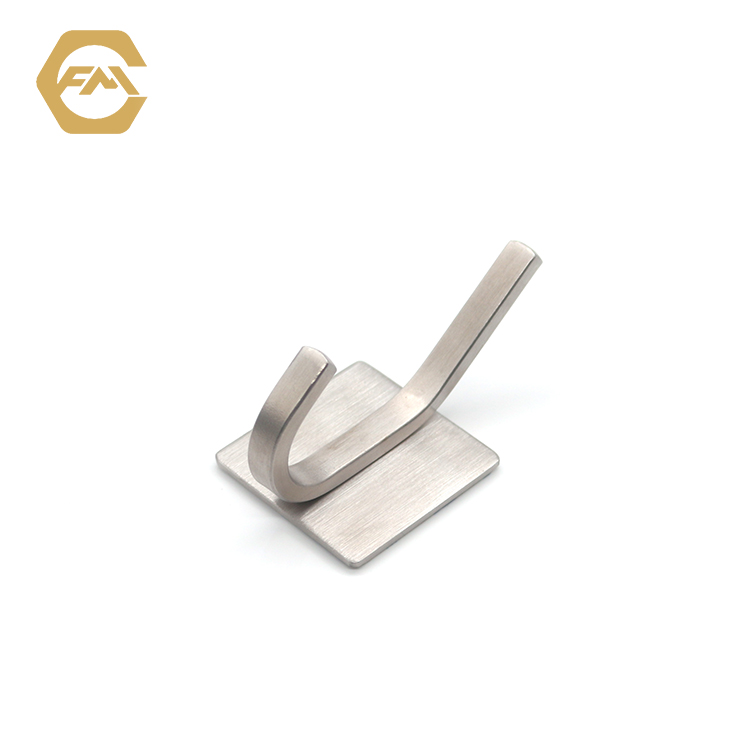 Bathroom Stainless Steel 304 Material Adhesive Wall Coat Hanger General Place Model Purpose Single Hooks