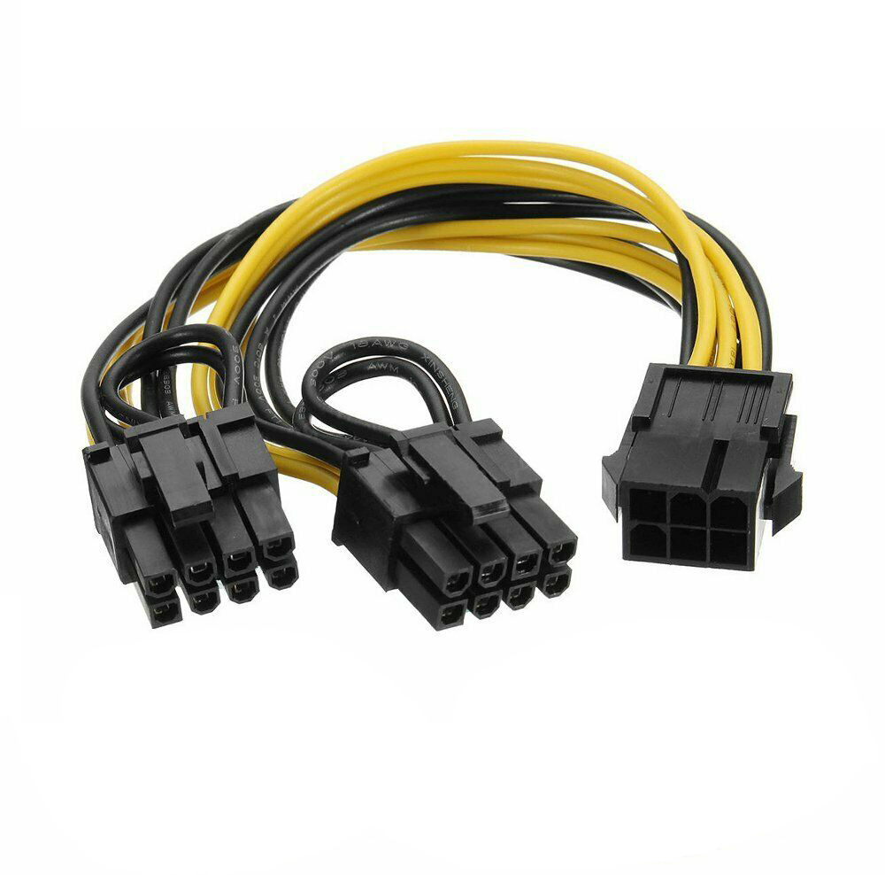 Кабель адаптера питания для видеокарты PCI Express 6-pin-Dual 8-pin (6 + 2 pin) GPU
