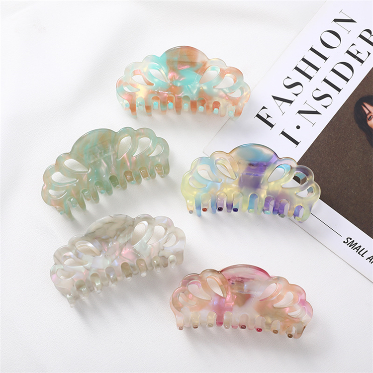 Hot Selling Hair Claw Clip Ins Korean Large Acetate Acrylic Hair Claws Accessories Claw Hair Clips For Girls