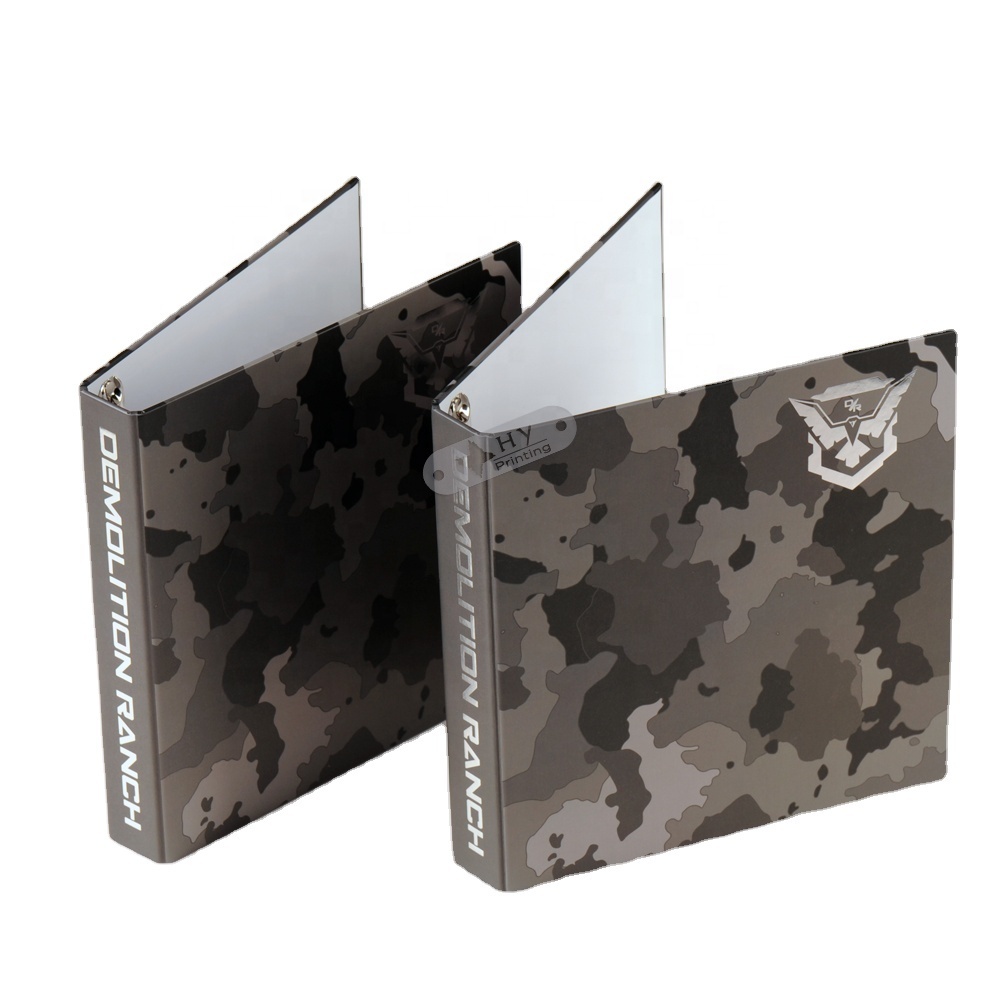 Hardcover custom binders OEM Logo printed 3 Hole Rings a6 binder wholesale paper file folder