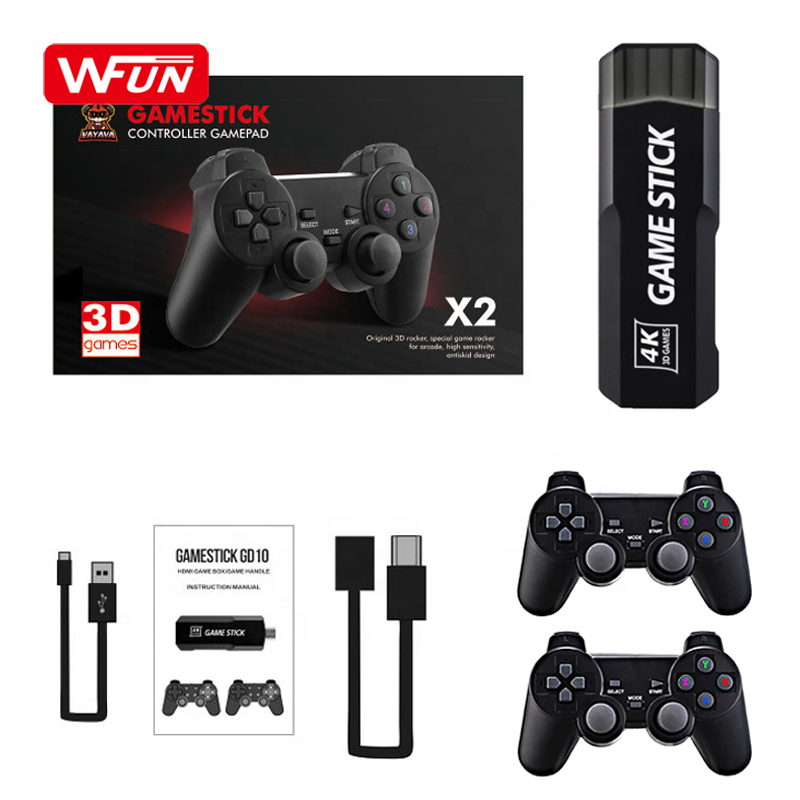 Игровые консоли WFUN GD10, встроенная память 32/64/128 ГБ, 40000 + игр, HD 4K TV GD10, Игровая приставка для PSP/N64/DC