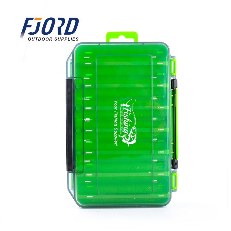 Fjord Top Quality Plastic Fishing Tackle Box 4 Colors Double Faces Bait Container Fish box