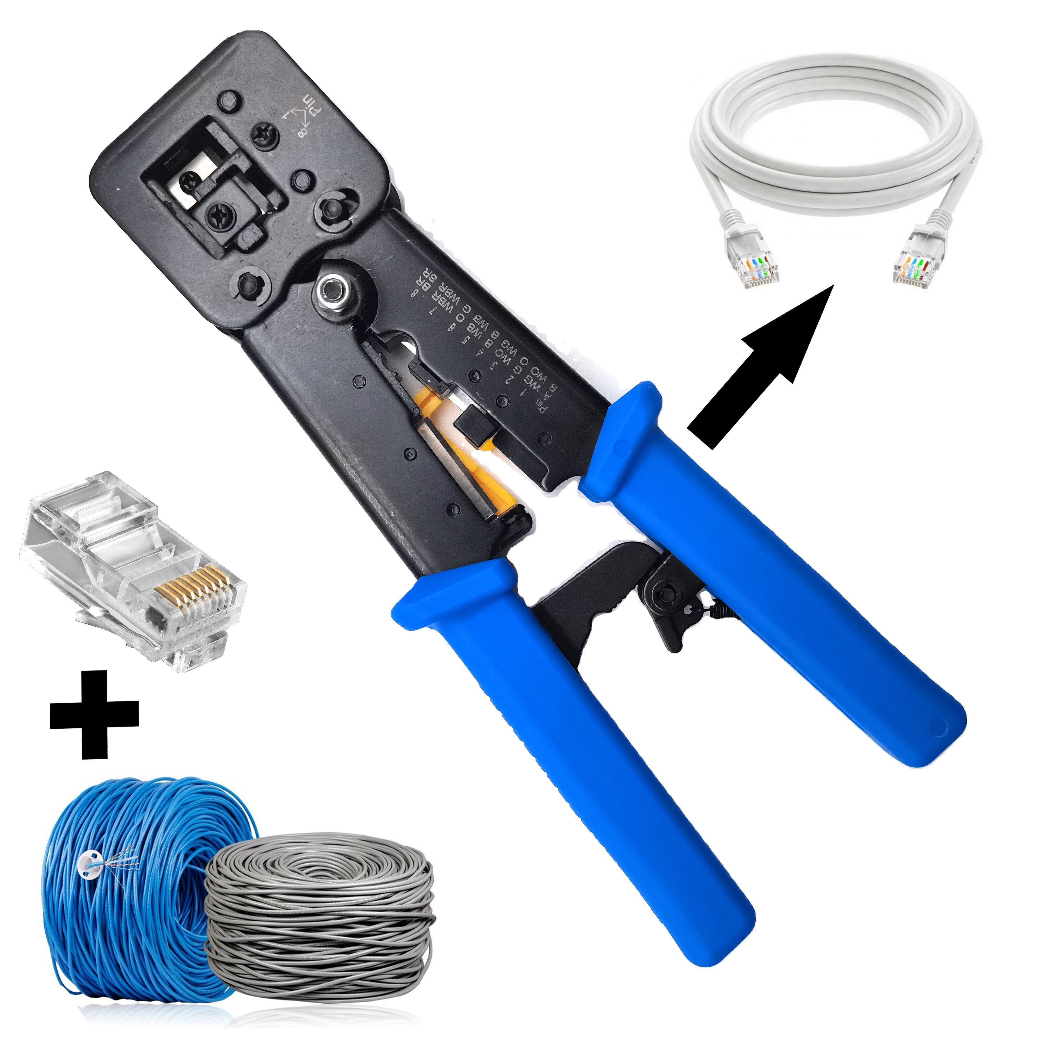Многофункциональные Обжимные Щипцы Deutsch Pass Through Cat5 Cat6 из нержавеющей стали Lan Cat 5e Cat 6 ручной обжимной инструмент для сети