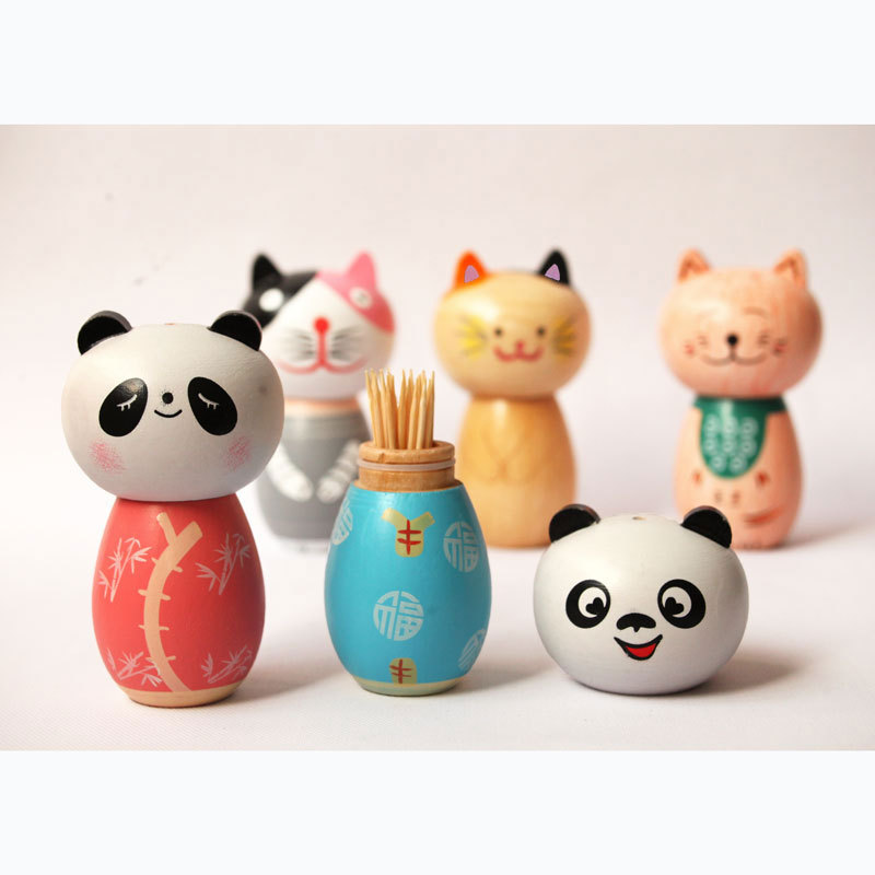 wholesale wooden animal shape toothpick box