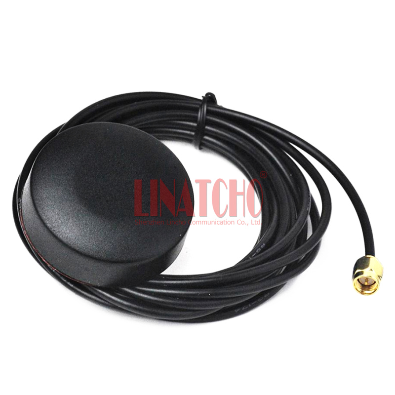 SMA male connector RG174 cable anti-theft 1575.42mhz external mini car gps antenna