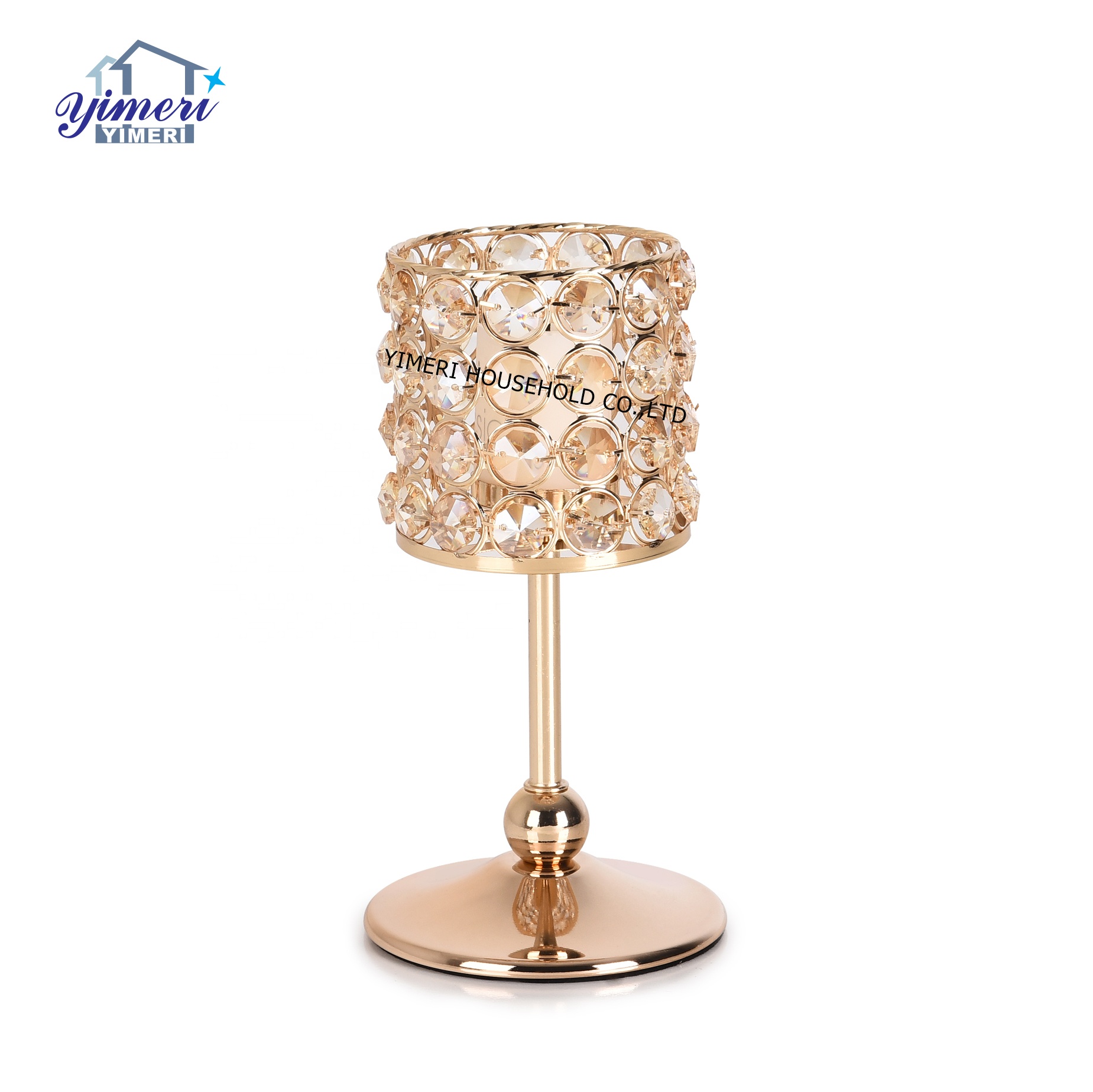 custom oem odm crystal candle stands holder for wedding home party decoration