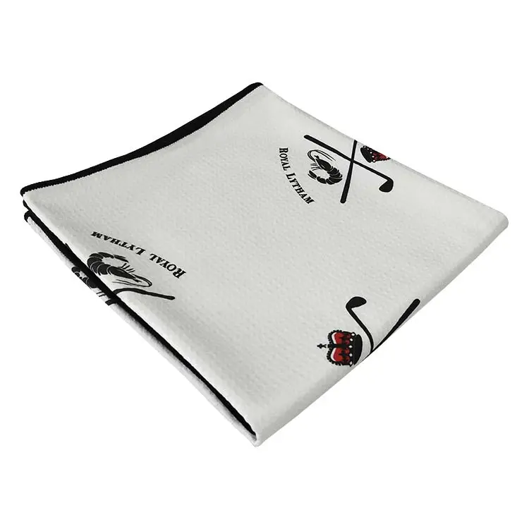 Amazon Best Selling High Quality Digital Printed 80%Polyester 20%Polyamide 390gsm Microfiber Golf Towel With Custom Logo