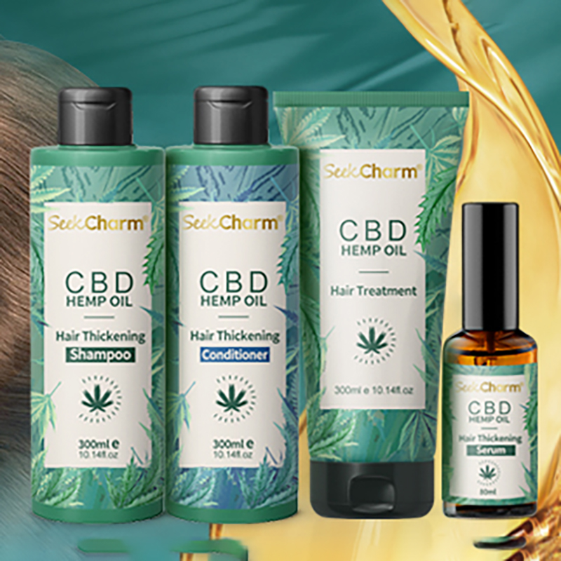 Wholesale Private Label OEM CBD Hemp Oil Hair Growth Shampoo And Conditioner Hair Care Set Anti Hair Loss Treatment Products