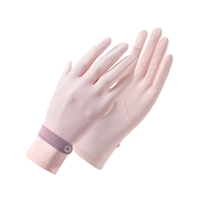 Spring Summer Ice Silk Sunscreen Gloves Female Summer Fishing Driving Riding Touch Screen Gloves Sports UV Protection Gloves