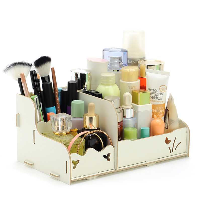 Factory-Direct Good Quality Professional Tabletop Vintage Stackable Makeup Organizer