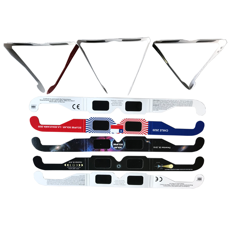 Hot Sale Customized logo 3d Paper Solar View Glasses With CE ISO Certification
