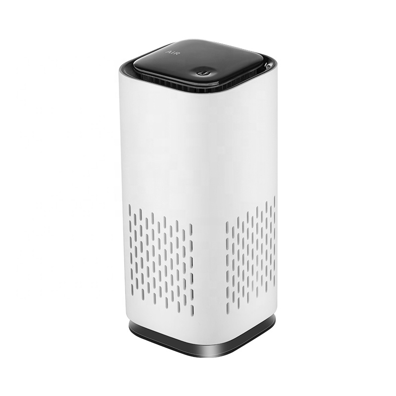 Low Noise Mini Desktop car Air Purifier Portable USB Air Purifier with Light