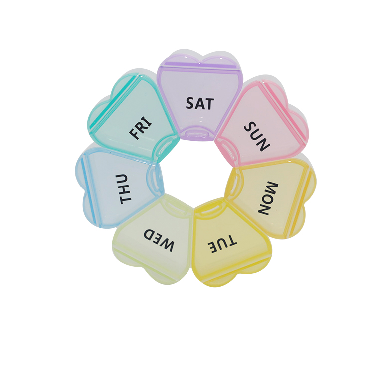 custom logo pill box organizer wholesale weekly 7 days pill box