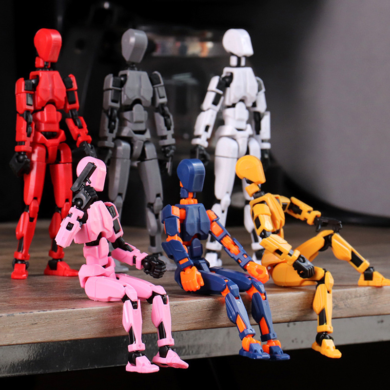 3D Action Figure, DIY Robot Action Figure with Full Articulation for Stop Motion Animation, Multi-Jointed Movable