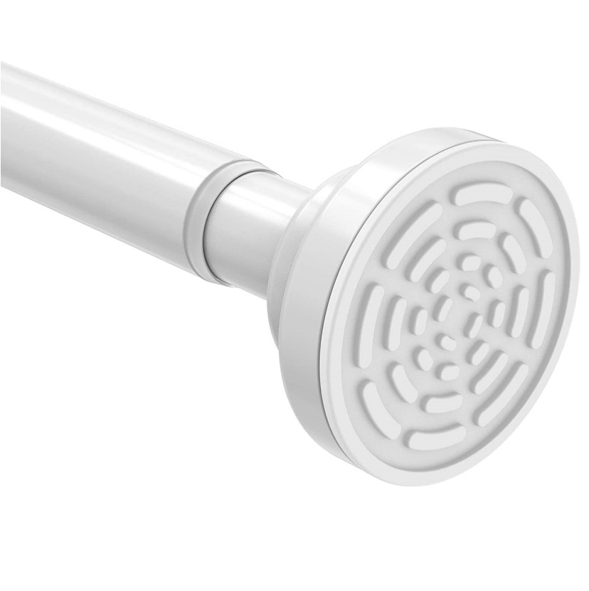 Never Rust Non-Slip Spring Tension Curtain Rod No Drilling Stainless Steel Shower Curtain Rod