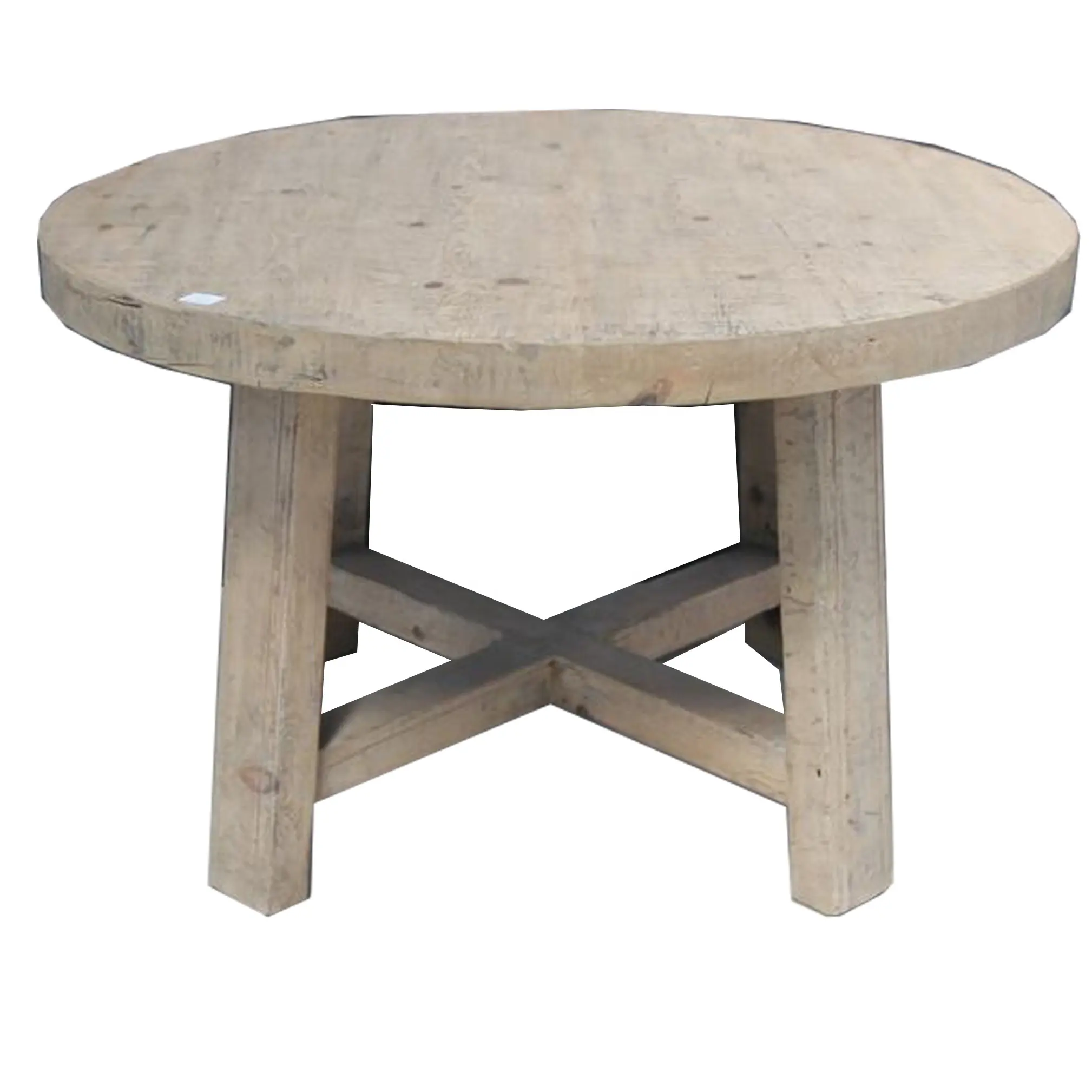 Chinese Wholesale Rustic Recycle Wood Round Dining Table Round KD Dinning Table. Dinning Room Furniture