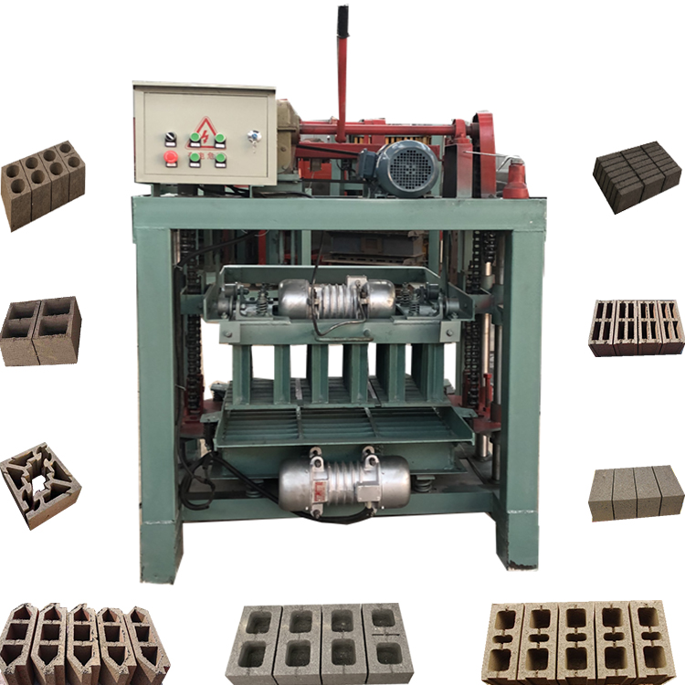 Low price diesel automatic manual solid fly ash cement concrete hollow brick block making machinery