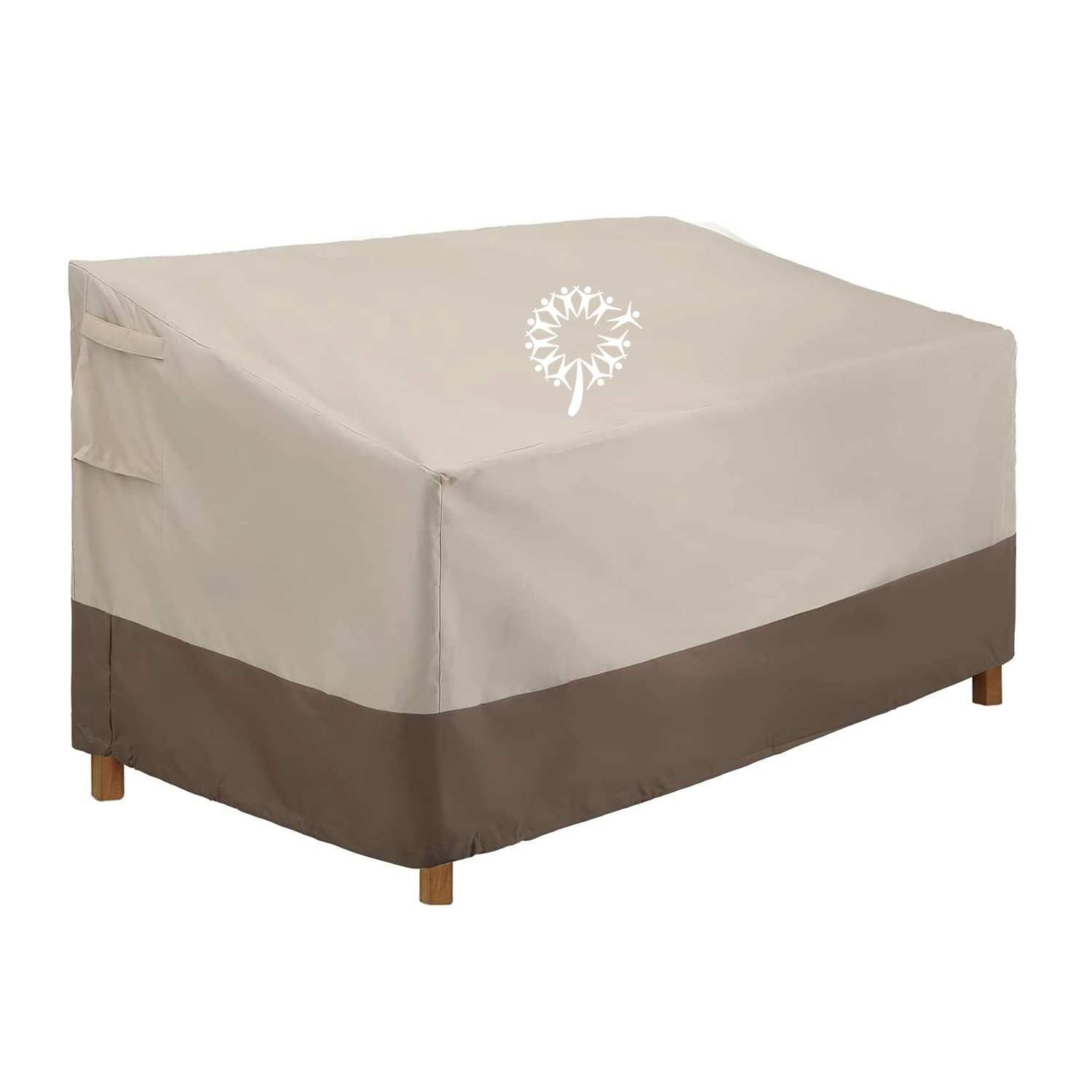 600D 60 inch Custom Logo Dustproof Water Resistant Lawn Patio Loveseat Cover