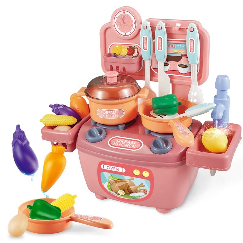 2021 new cheap price kitchen toys for happy mini cooking vegetable accessories set kids girls children pretend play tableware