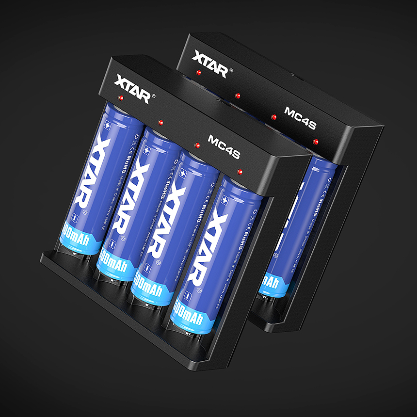 Зарядное устройство XTAR MC4S USB Li-Ion Ni-MH Smok Vape, умное зарядное устройство