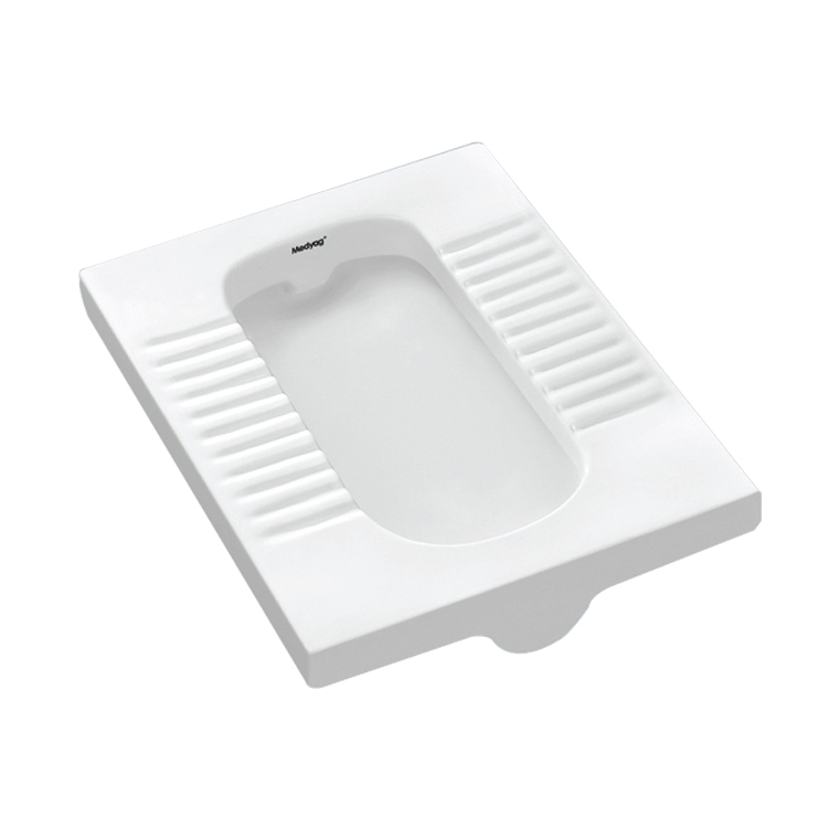 Medyag OEM/ODM Porcelain Elegant Ceramic Squat Pan Bathroom WC Squat Toilet