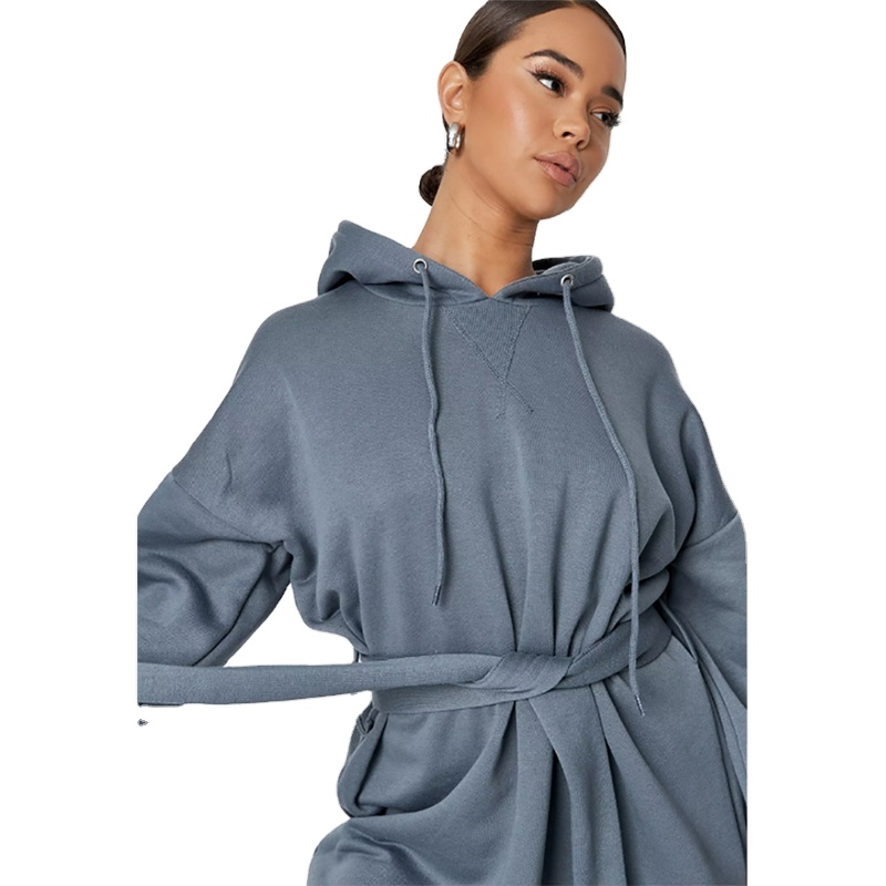 2021 Hottest Long Sleeve Hoodie Dress For Women Loose Casual Hoodies Dress
