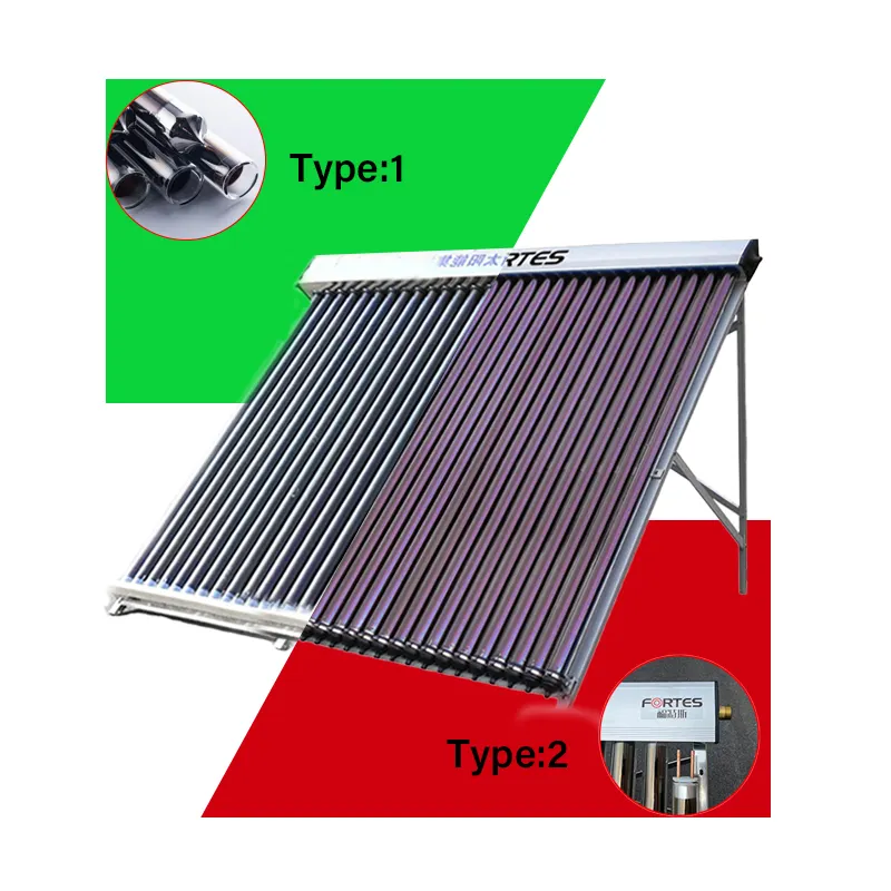 Solar Collector 15/20 Heat Pipe Vacuum Tube Solar Collector Water Heater Heating System Evacuated Tube Solar Thermal Collector For Swimming Pool
