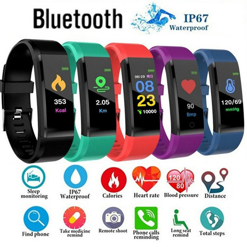 Color screen Smart bracelet D13 Blood pressure sleep sports waterproof watch Smart watches