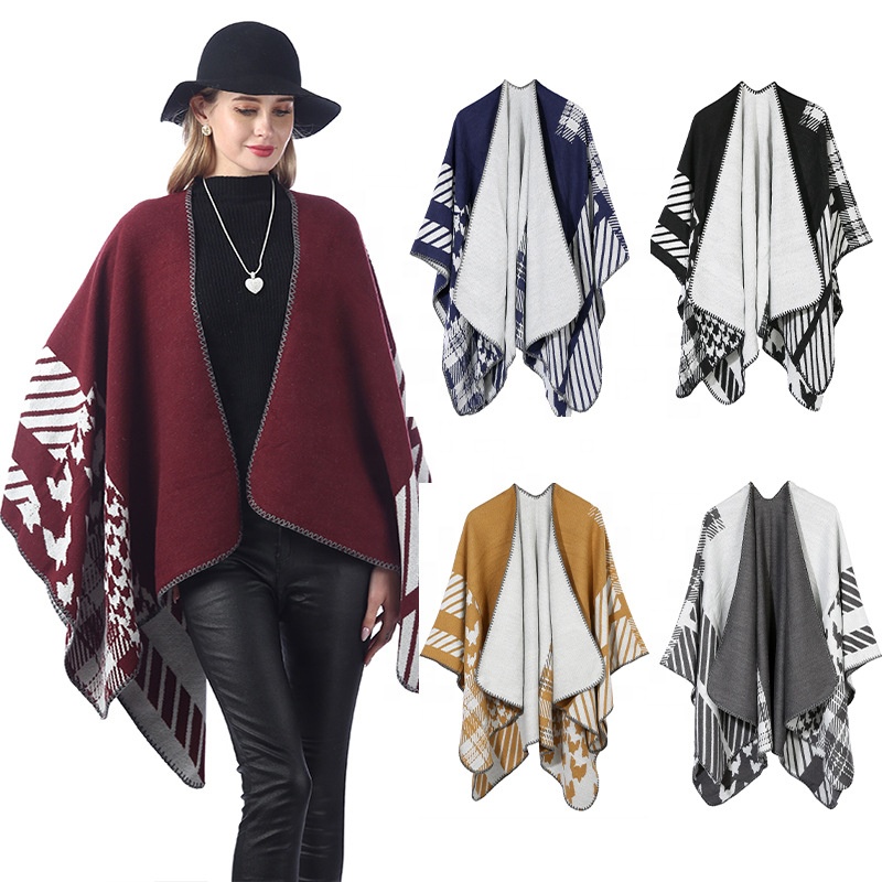 New European And American Street Cashmere Ladies Warm Joker Scarf Pullover Shawl