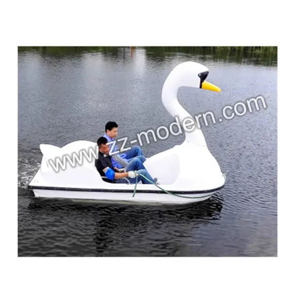 Water fiberglass swan paddle power pedal 2 seat boat used for sale