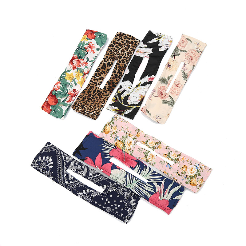 Hot sale new fashion hair styling tool statement colorful flower printing twist deft bun maker butterfly hairband