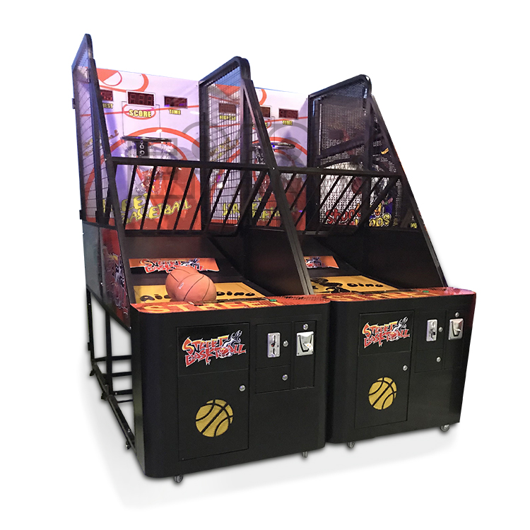 Coin operated electronic arcade basketball game machine