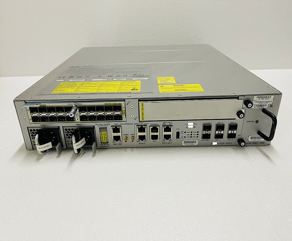 ASR-9001 4-портовый 10G SFP + ASR 9001 маршрутизатор W/Двойная док станция постоянного тока БП и A9K-MPA-20X1GE ASR 9001 ASR9001