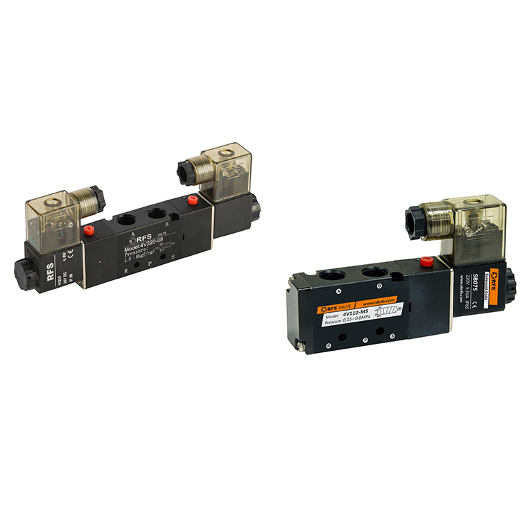 220VAC 24VDC 5/2 направленный 4V210-08 Пневматический электромагнитный клапан