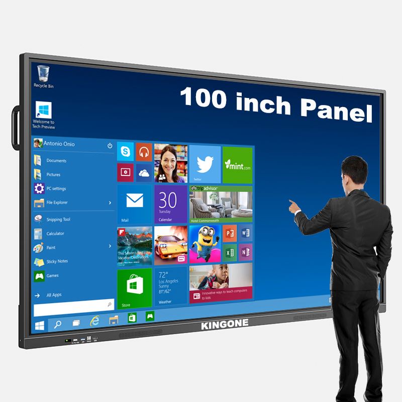 65/75/86/100/110 inch finger multi touch screen smart LCD display meeting room electronic digital interactive smart white board