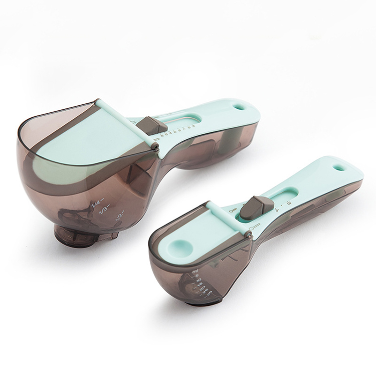 Amazon Hot Sale Adjustable Scale Measuring Cups and Spoons Set Multi-functional 5ml-30ml Capacity Plastic Kitchen Accessories