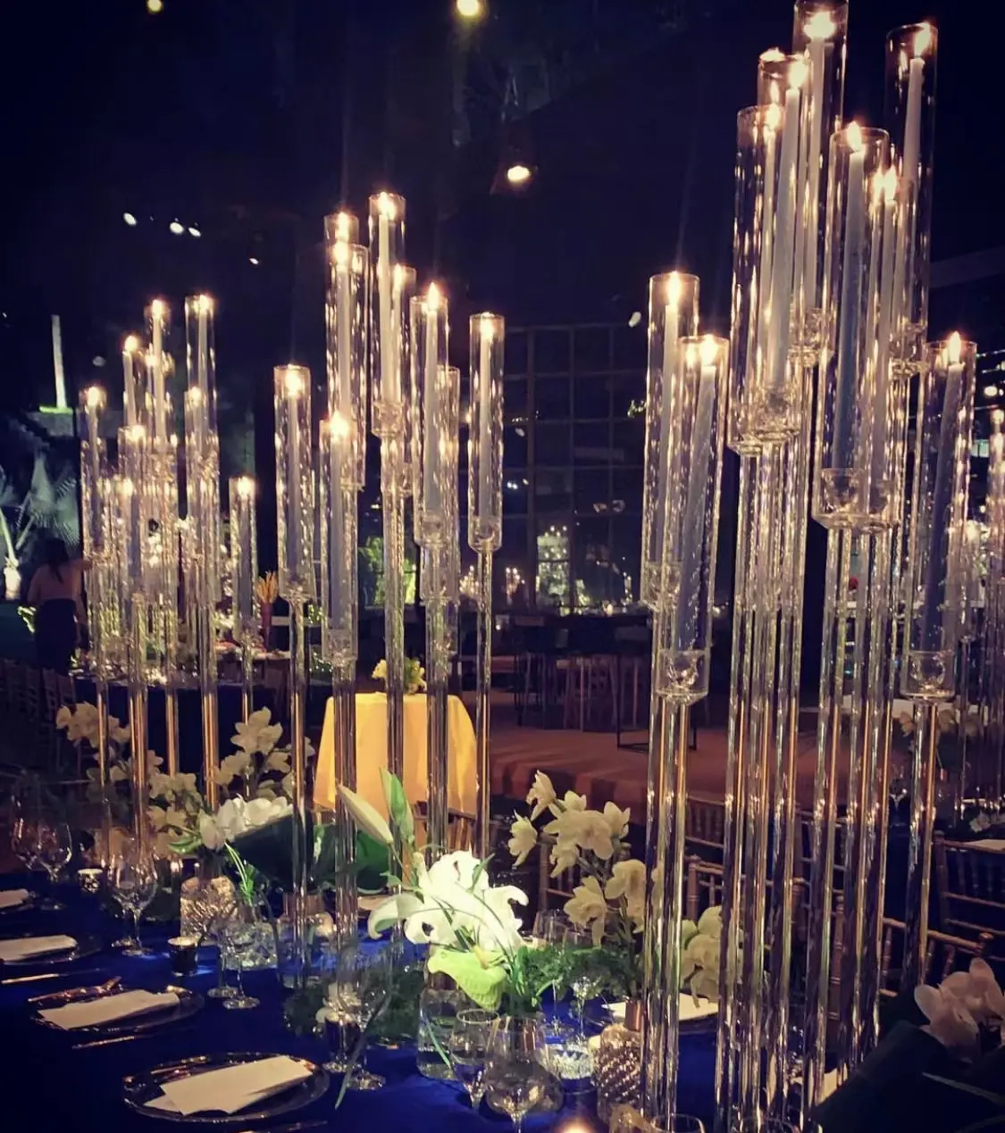 European Style 8 Heads Acrylic Candlestick Wedding Table Centerpiece 3 5 6 8 10 Arms Candle Holder for Party Event Wedding Decor