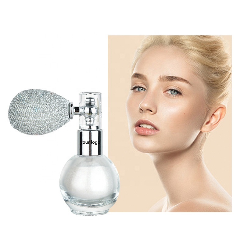 Professional No Label High Gloss Cosmetic Custom Logo Loose Highlighter Powder OEM Mini Mering Spray Body Glitter Powder