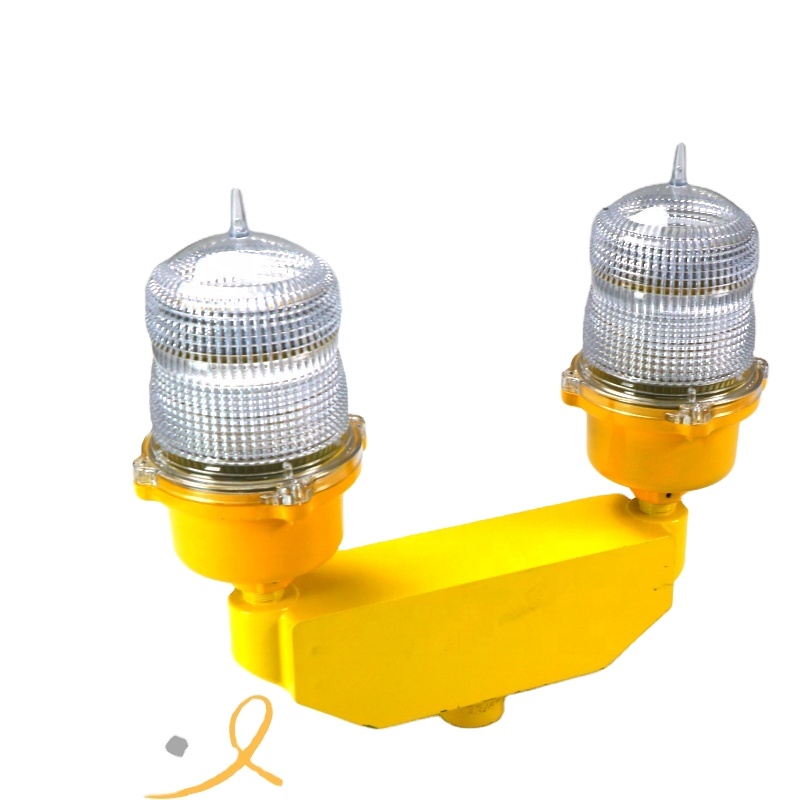 ICAO FAA CE certified Red Flash Double LED Aviation Obstruction Light for Towers