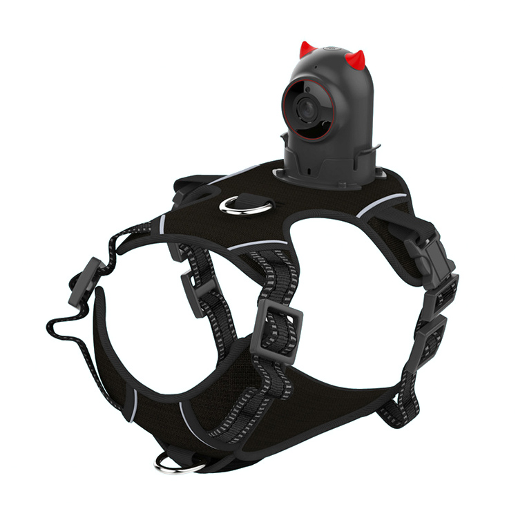 2020 New Arrival Wearable Real Time Viewing Two way Voice Pet Dog Camera With Harness