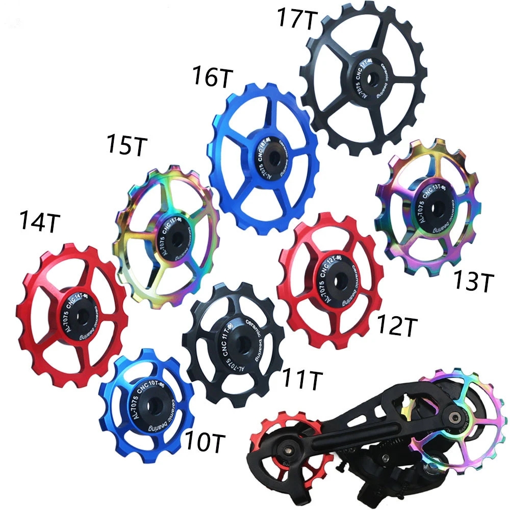 10T 11T 12T 13T 14T 15T 16T 17T MTB дорожный велосипед, задний переключатель передач, ролик, керамический направляющий подшипник, Jockey колесо для Shimano