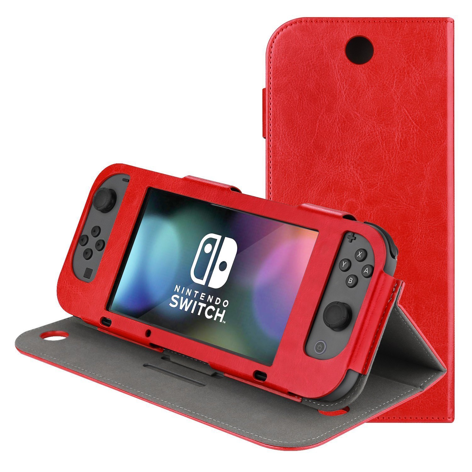 Тонкий защитный чехол из искусственной кожи для nintendo switch