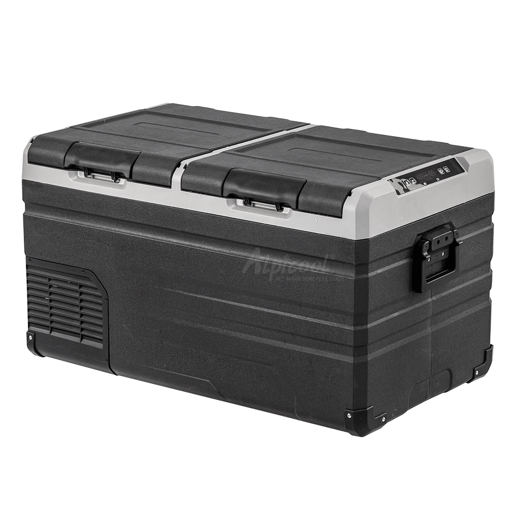 Alpicool TW75 75L, двухзонный, с солнечной батареей, портативный, автомобильный холодильник, морозильная камера, 12 В постоянного тока, компрессор, холодильник для кемпинга