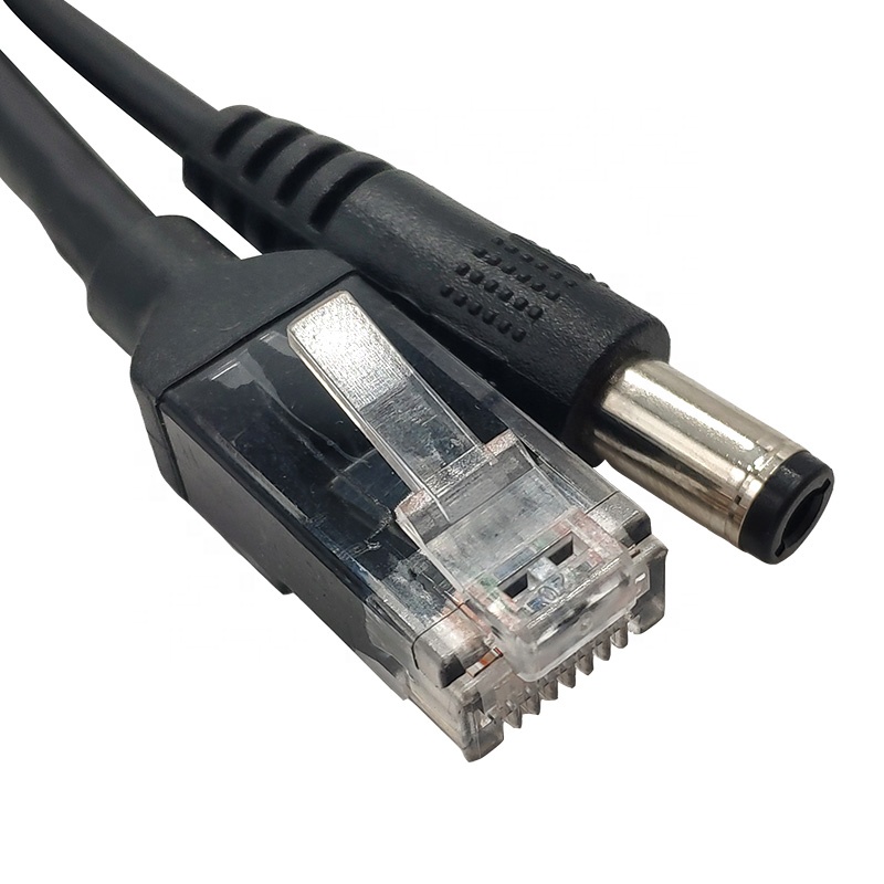 Стандартный сетевой кабель с RJ45 штекерным разъемом Черный Сетевой удлинитель с кабелем постоянного тока