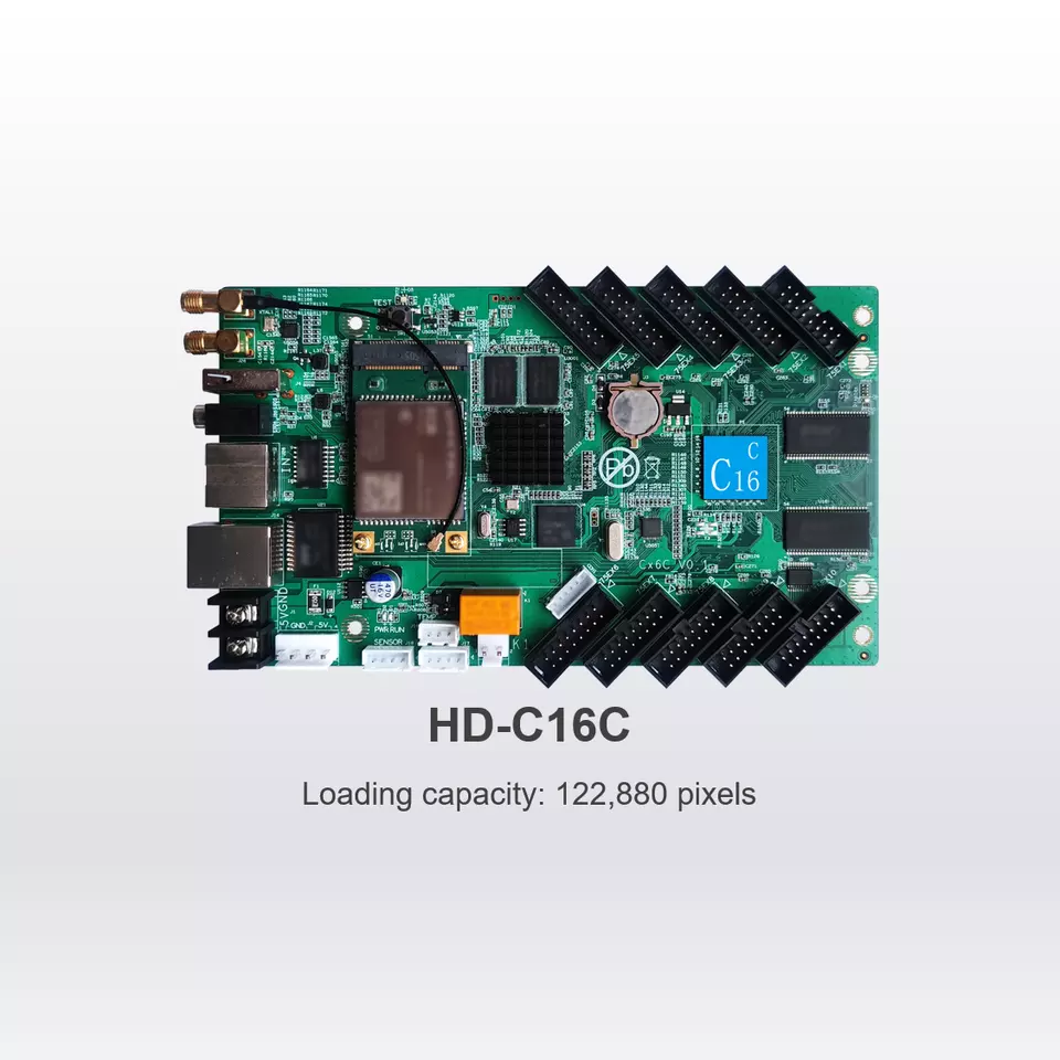 Светодиодная карта управления HD- C36C/C36/C16/ C16C, Асинхронный контроллер Huidu, полноцветная отправляющая карта, программное обеспечение для Проигрывателя HD для светодиодной панели