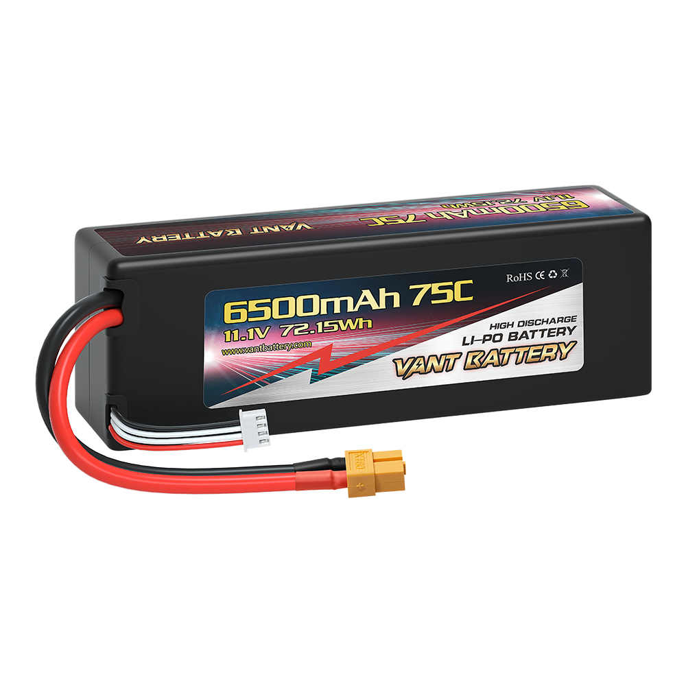 VANT RC 3S Lipo аккумулятор 11,1 В 6500 мАч 75C высокой мощности Жесткий Чехол для 1/10 весов автомобилей с XT60 и EC5